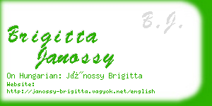 brigitta janossy business card